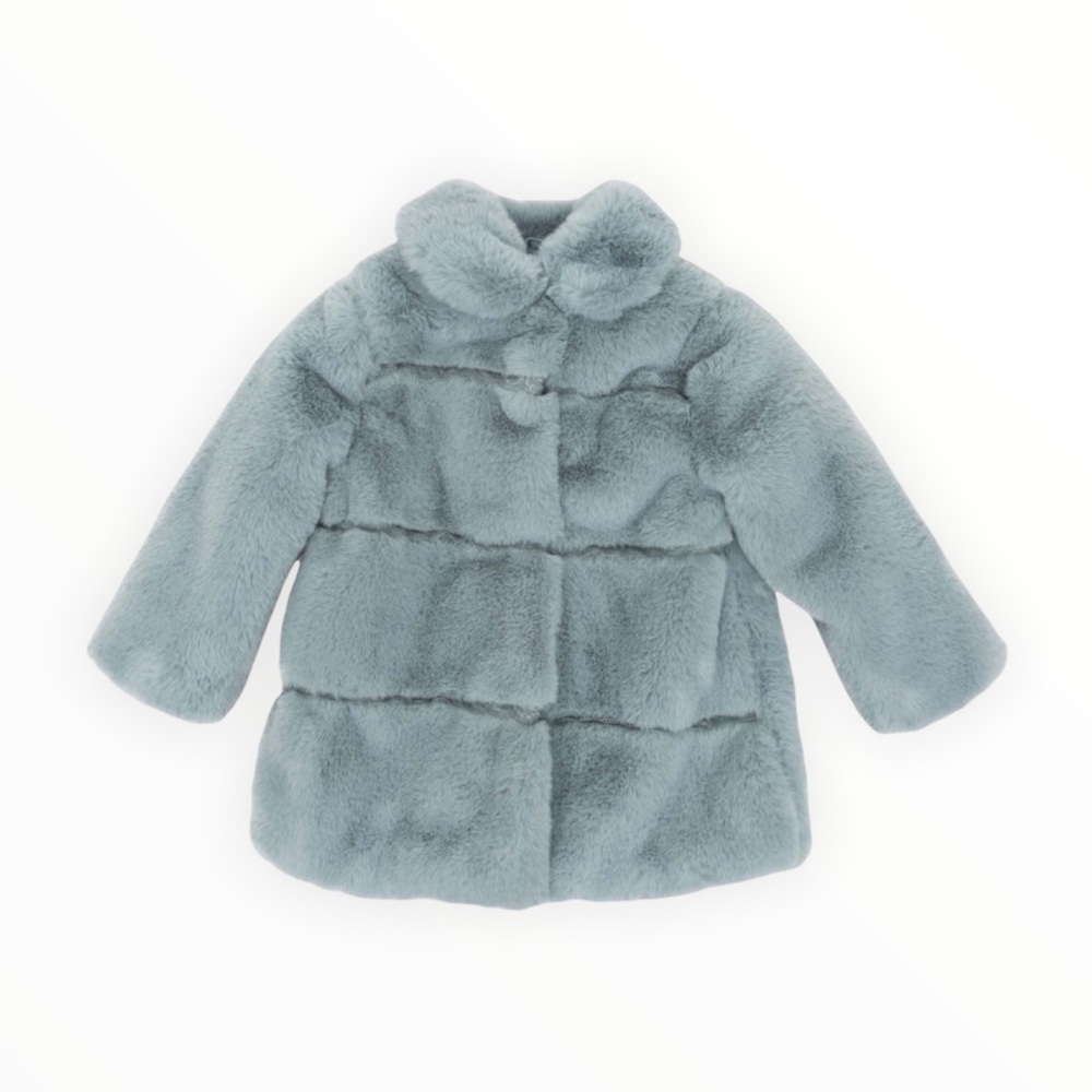 Tutto Piccolo Light Green Faux Fur Coat
